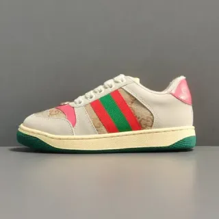 Gucci Tennis 1977 GG Monogram Web Stripe rosa zapatillas lifestyle