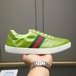 Gucci Tennis 1977 酸橙绿 网状条纹 生活方式运动鞋