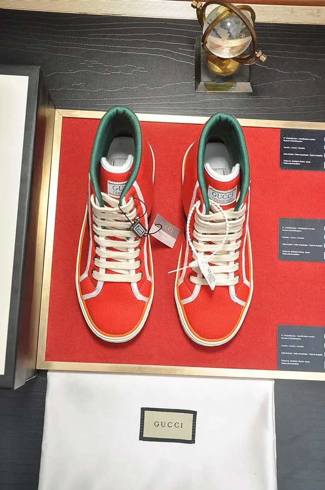 Gucci Tennis 1977 Lona Rojo Negro Blanco Naranja Sneakers Lifestyle 9