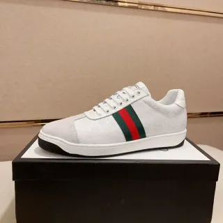 Gucci Tennis 1977 白色 GG Jacquard Web Stripe 生活休闲运动鞋