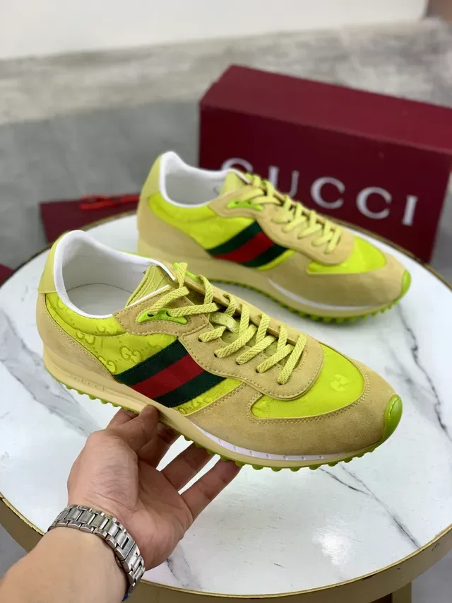 Gucci Tennis 1977 Zapatillas Lifestyle Amarillo y Beige 4