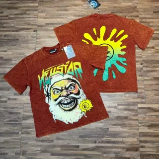 Hellstar Acid-Wash Graphic Print Double-Sided T-Shirt