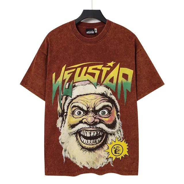 Hellstar एसिड वॉश ग्राफिक प्रिंट दो तरफा टी-शर्ट 2
