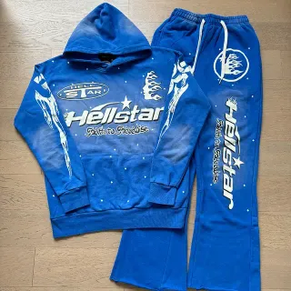 Hellstar Faith to Paradise Graphic Gradient Blue Tracksuit