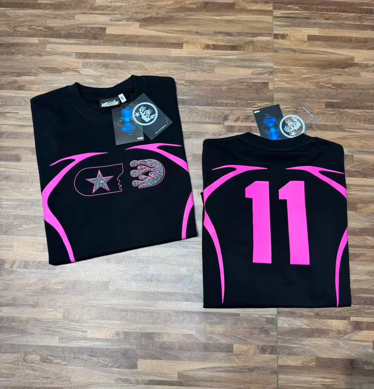 Hellstar Graphic Print Pink Swoosh T-Shirt 5