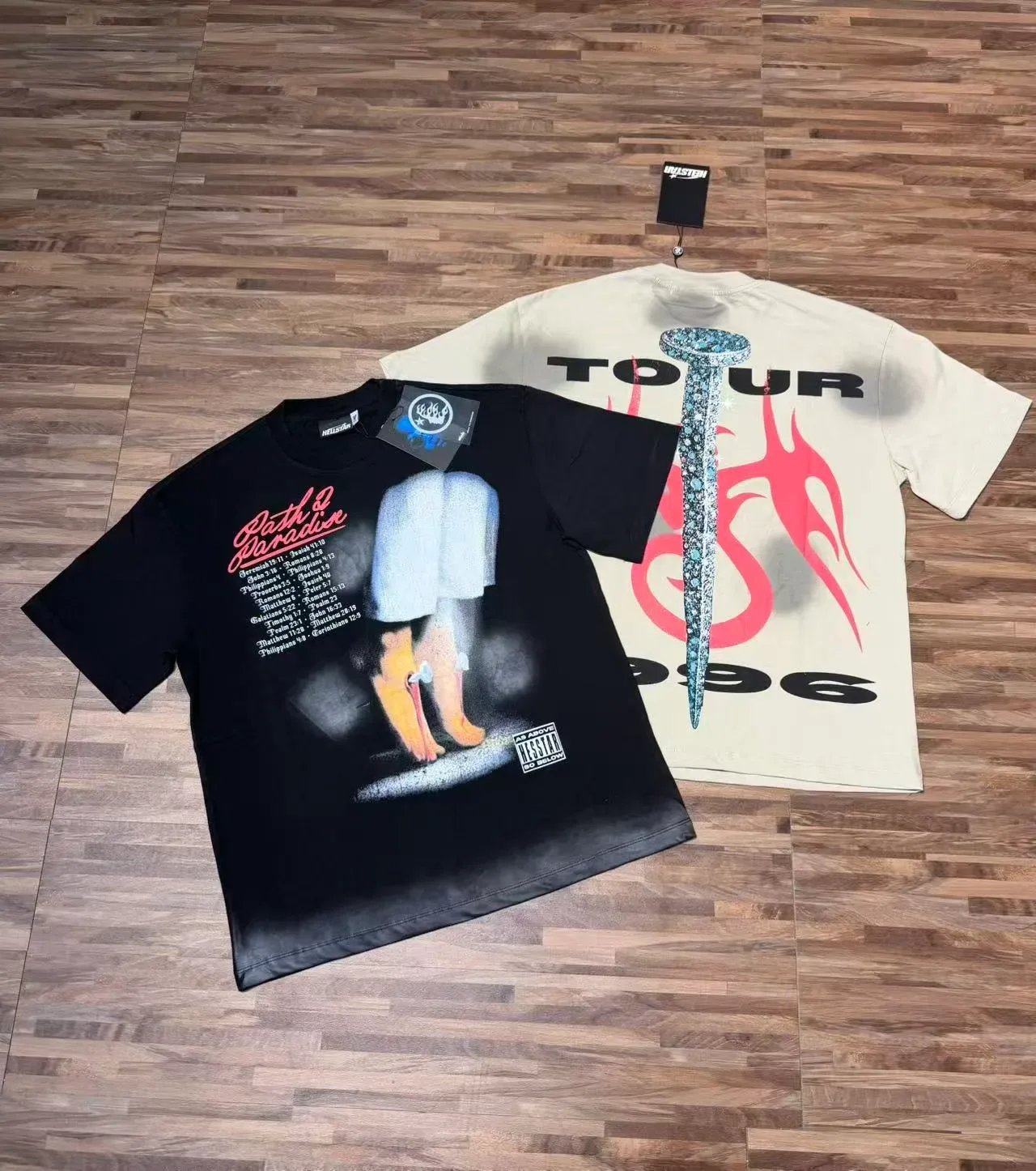 Hellstar Path to Paradise Tour 1996 Graphic Print Black T-Shirt 4