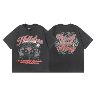 Hellstar Records Washed Black Double-Sided Graphic T-Shirt