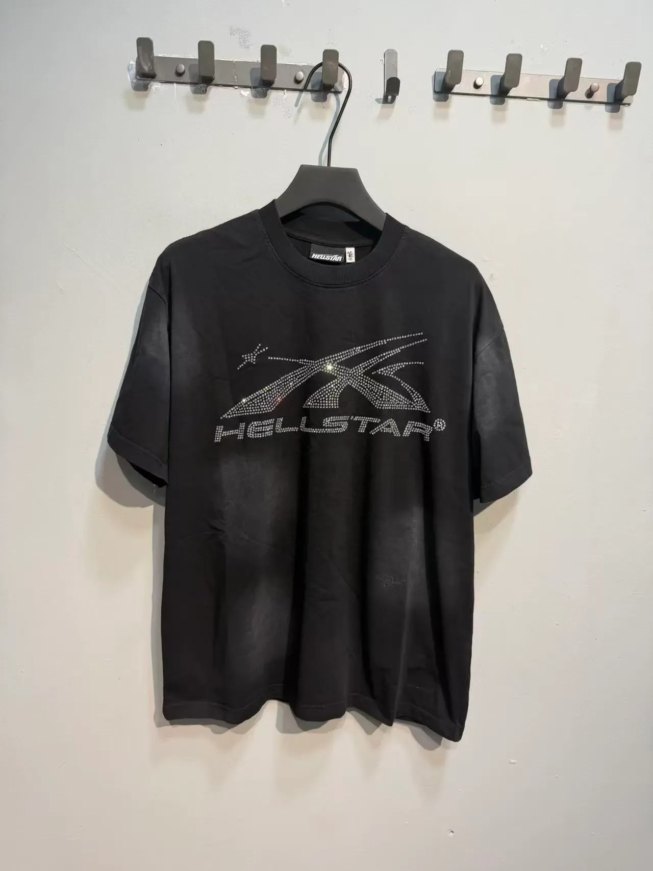 Hellstar 水钻图案宽松T恤 7