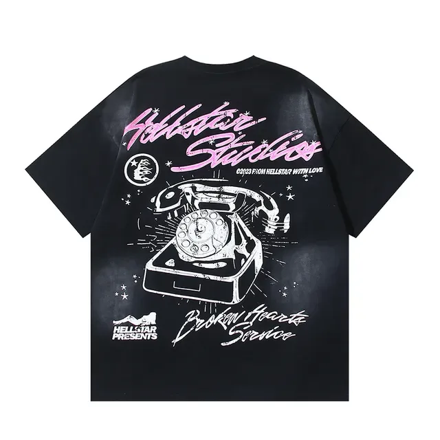 Hellstar Studios Broken Hearts Service Oversized Graphic T-Shirt 3