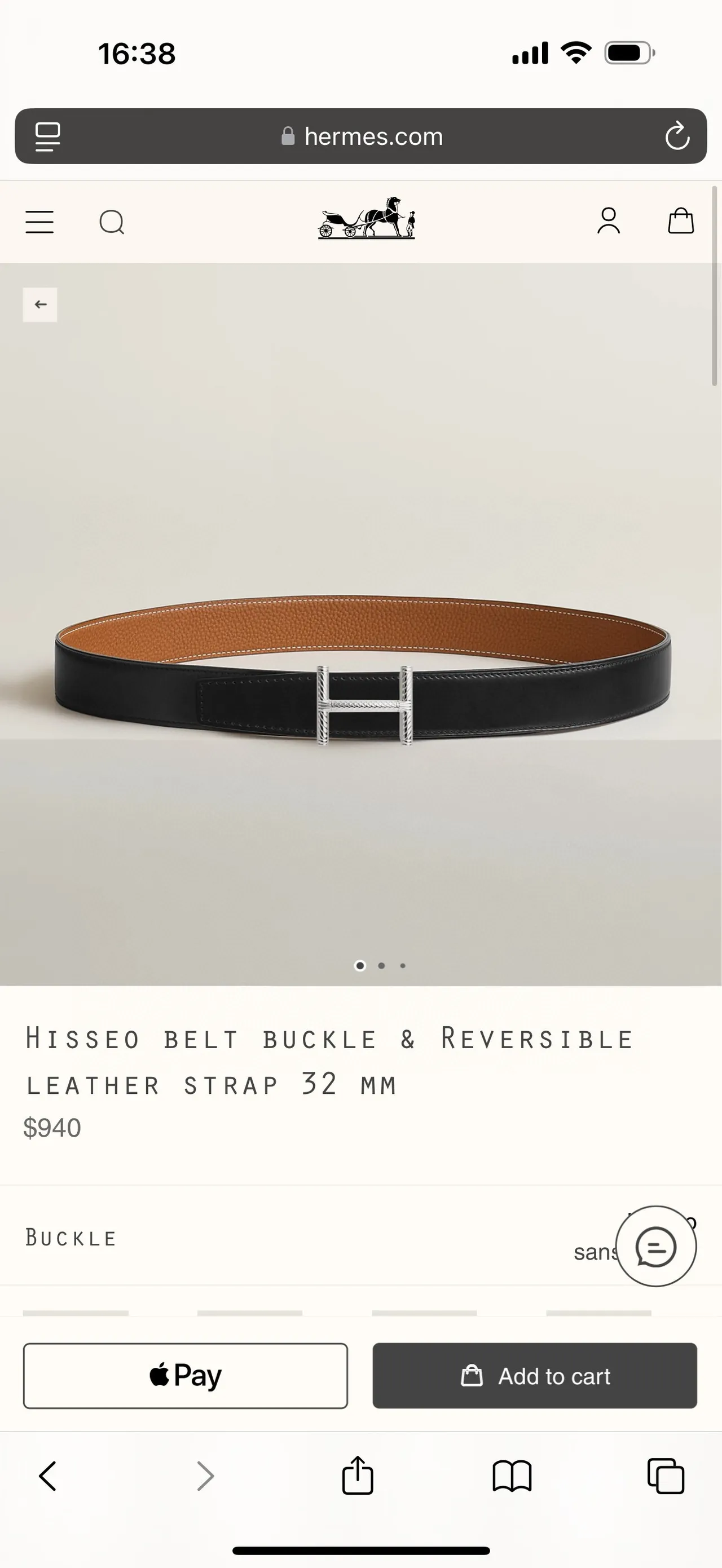 Hermès Constance Belt Marron Or Grainée Tordue H-Buckle Ceinture en Cuir 10