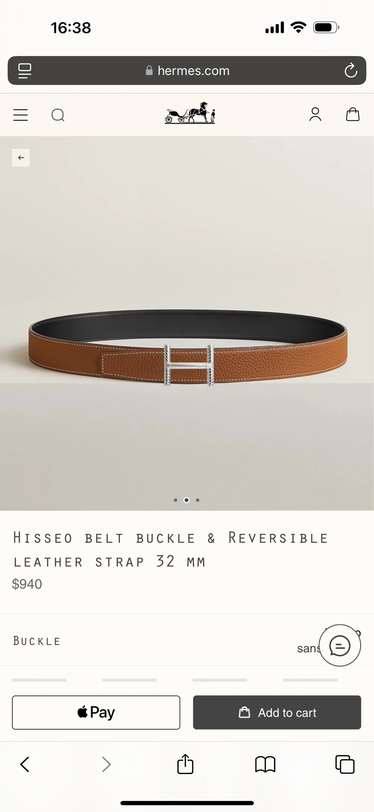 Hermès Constance Belt Marron Or Grainée Tordue H-Buckle Ceinture en Cuir 11
