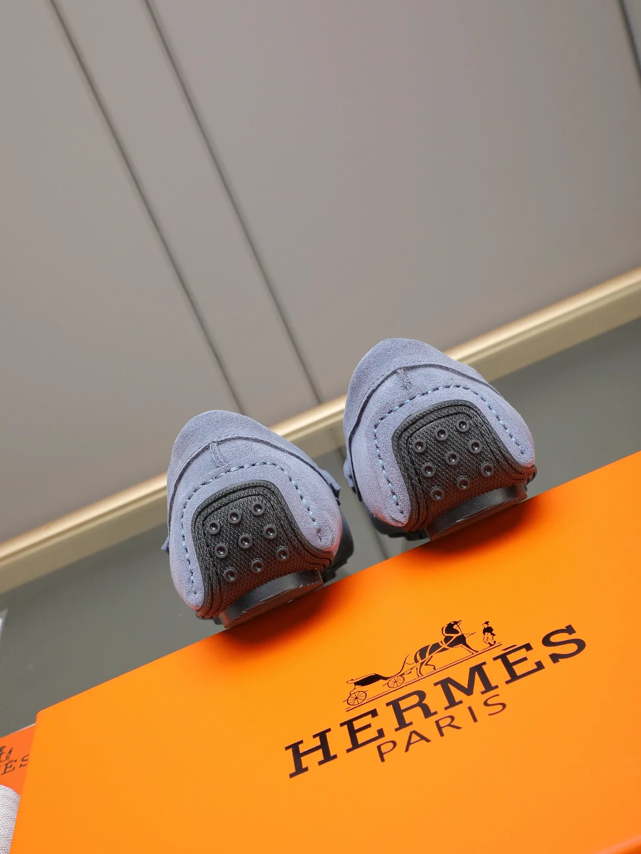 Hermès H Loafer হালকা নীল সুয়েড লোয়ার্ফার 4