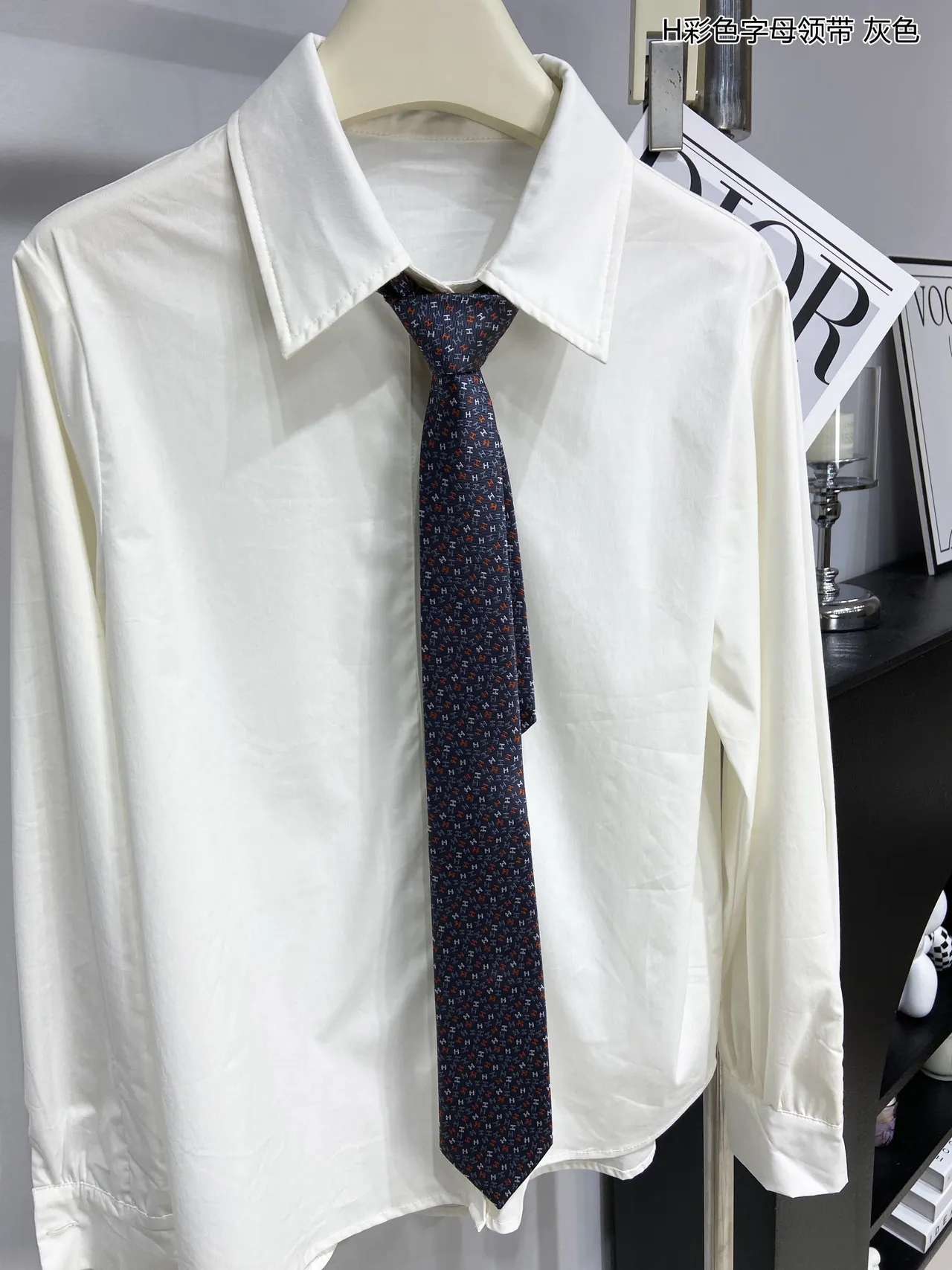 Hermès H Monogram Corbata Gris Multicolor 8