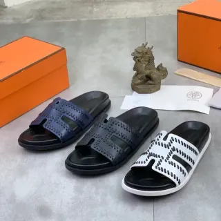Hermès Oran H-Strap صندل شرائح مثقوب