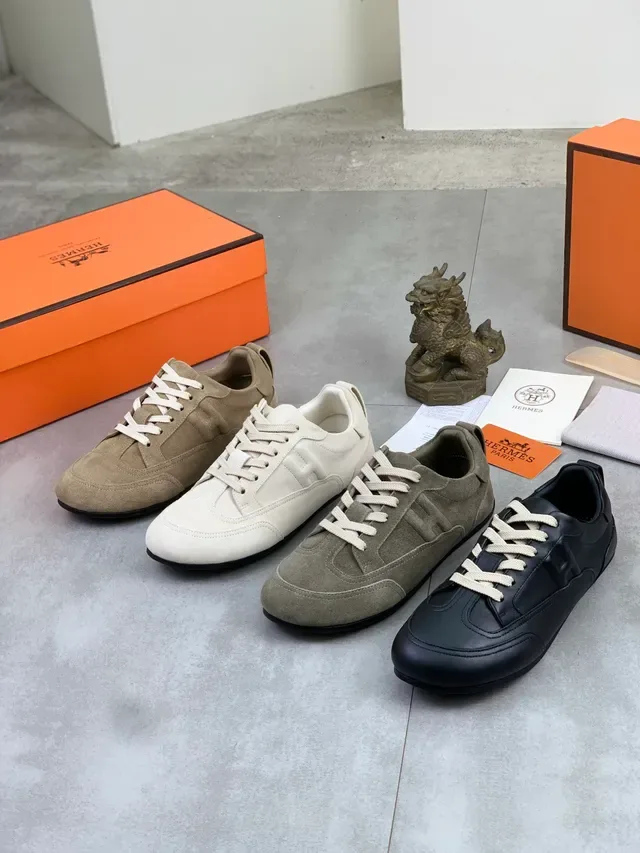 Hermès Suede Low-Top Lace-Up Sneaker 2