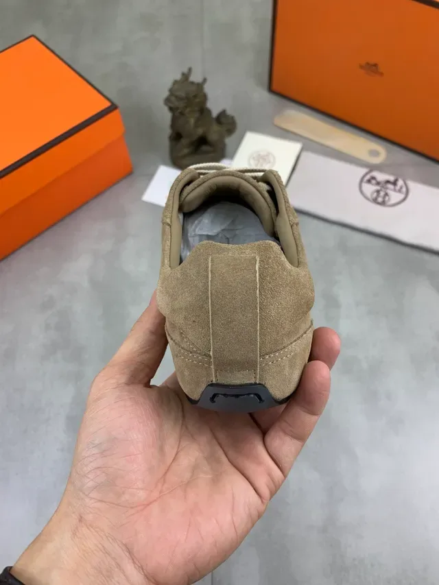 Hermès Suede Low-Top Lace-Up Sneaker 4