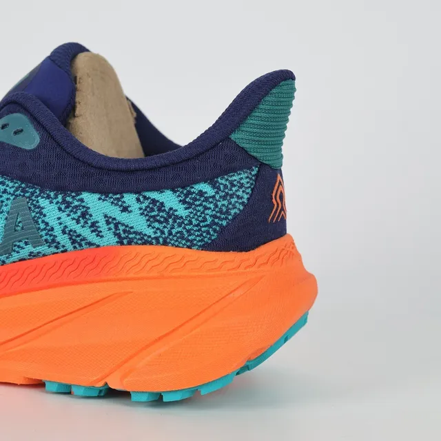 Hoka Blue Orange Engineered Knit Upper Flared Midsole Running Shoes 4