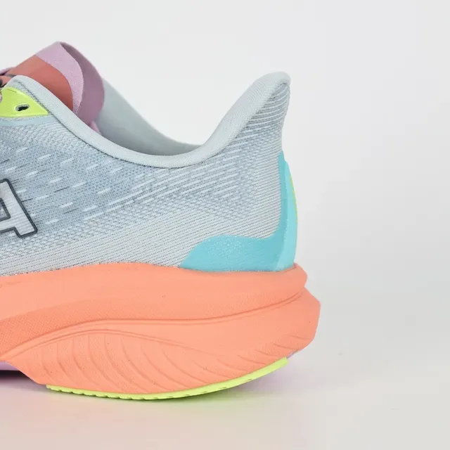 Hoka Blue Pink Engineered Knit Upper Gradient Midsole Running Shoes 4