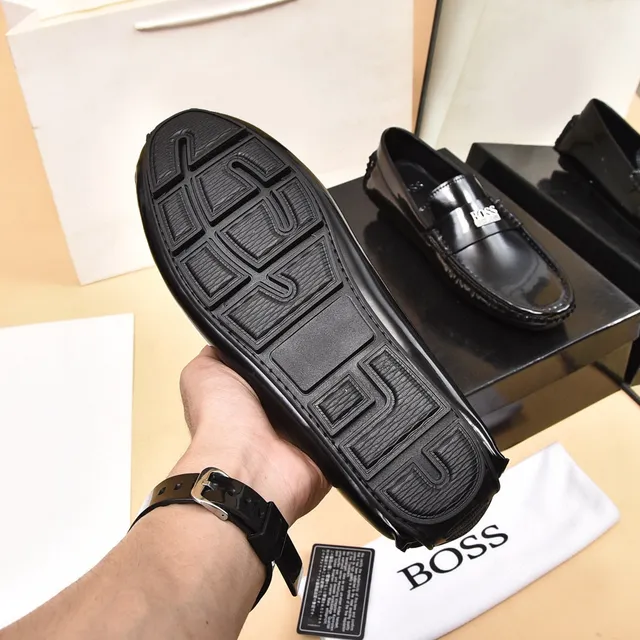 Hugo Boss Loafer de Cuero Charol Negro 4
