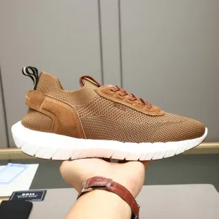 Hugo Boss Zapatillas Lifestyle Marrón de punto y ante