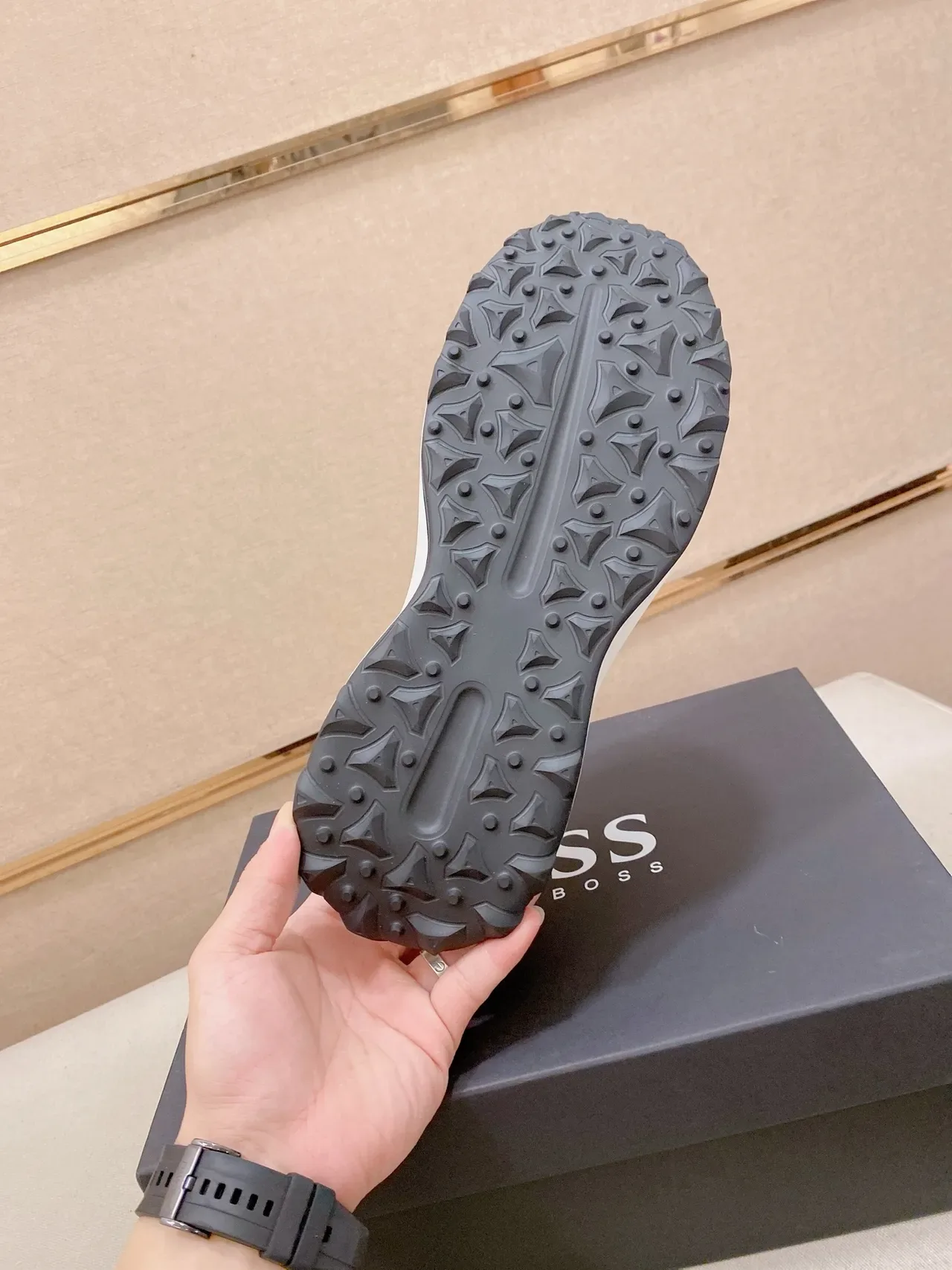 হিউগো বস নেভি চাঙ্কি লাইফস্টাইল স্নিকার্স Embossed Logo 2
