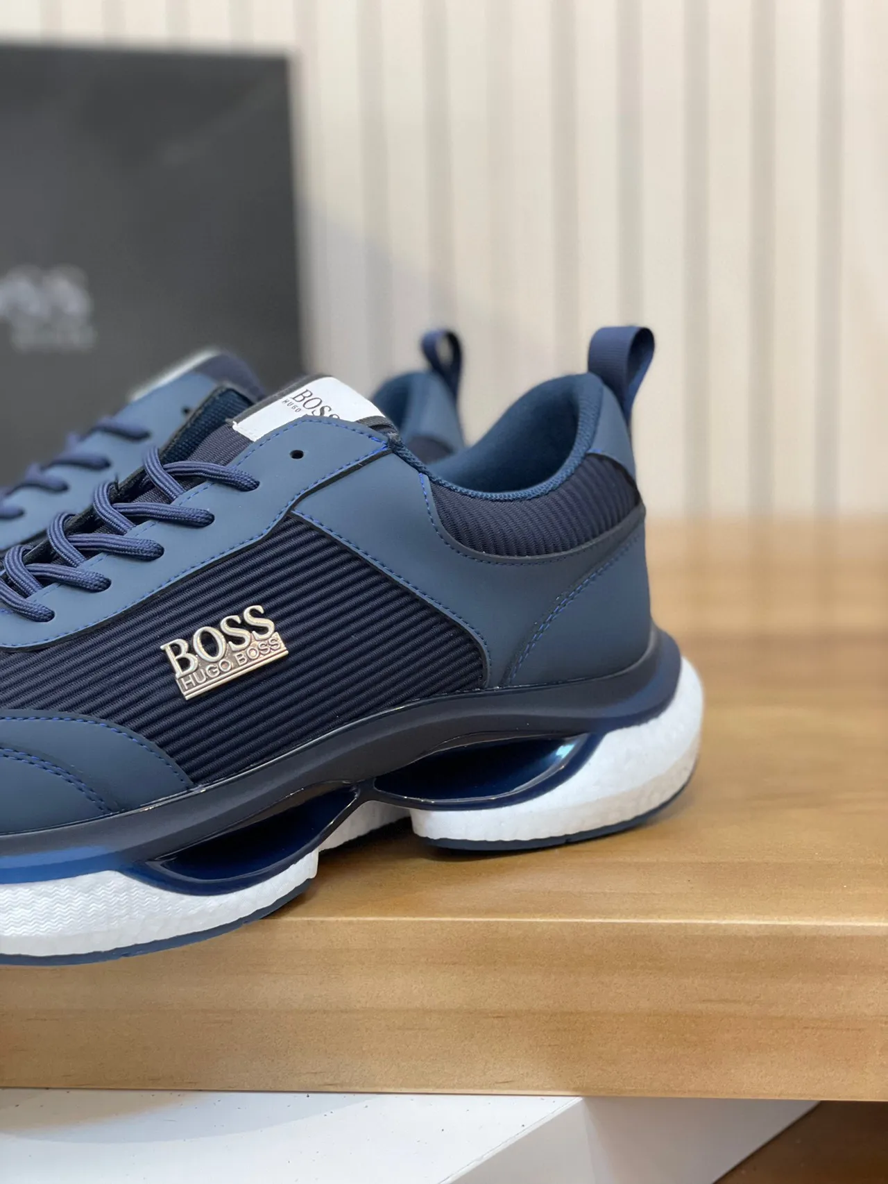 Hugo Boss Gray and Navy Lifestyle Sneaker 2