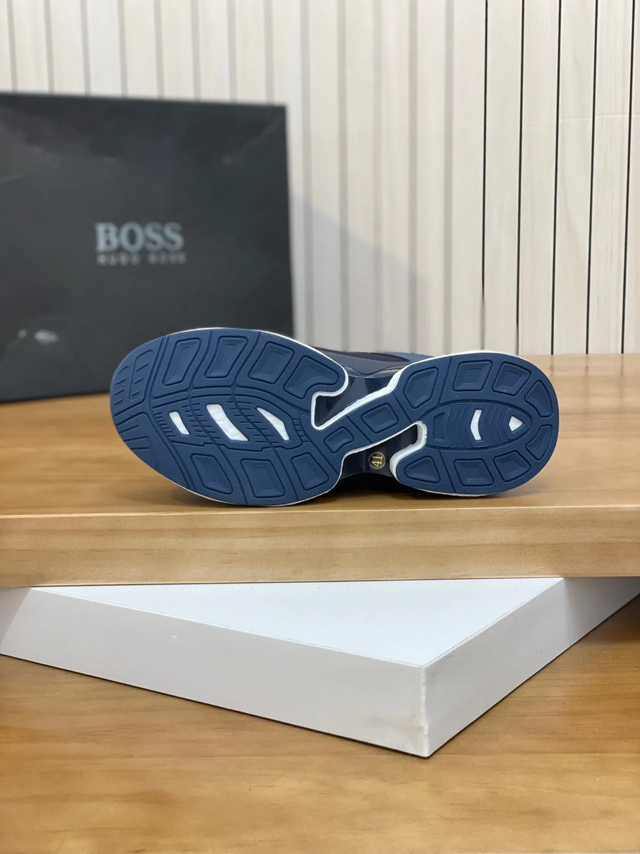 Hugo Boss Gray and Navy Lifestyle Sneaker 5