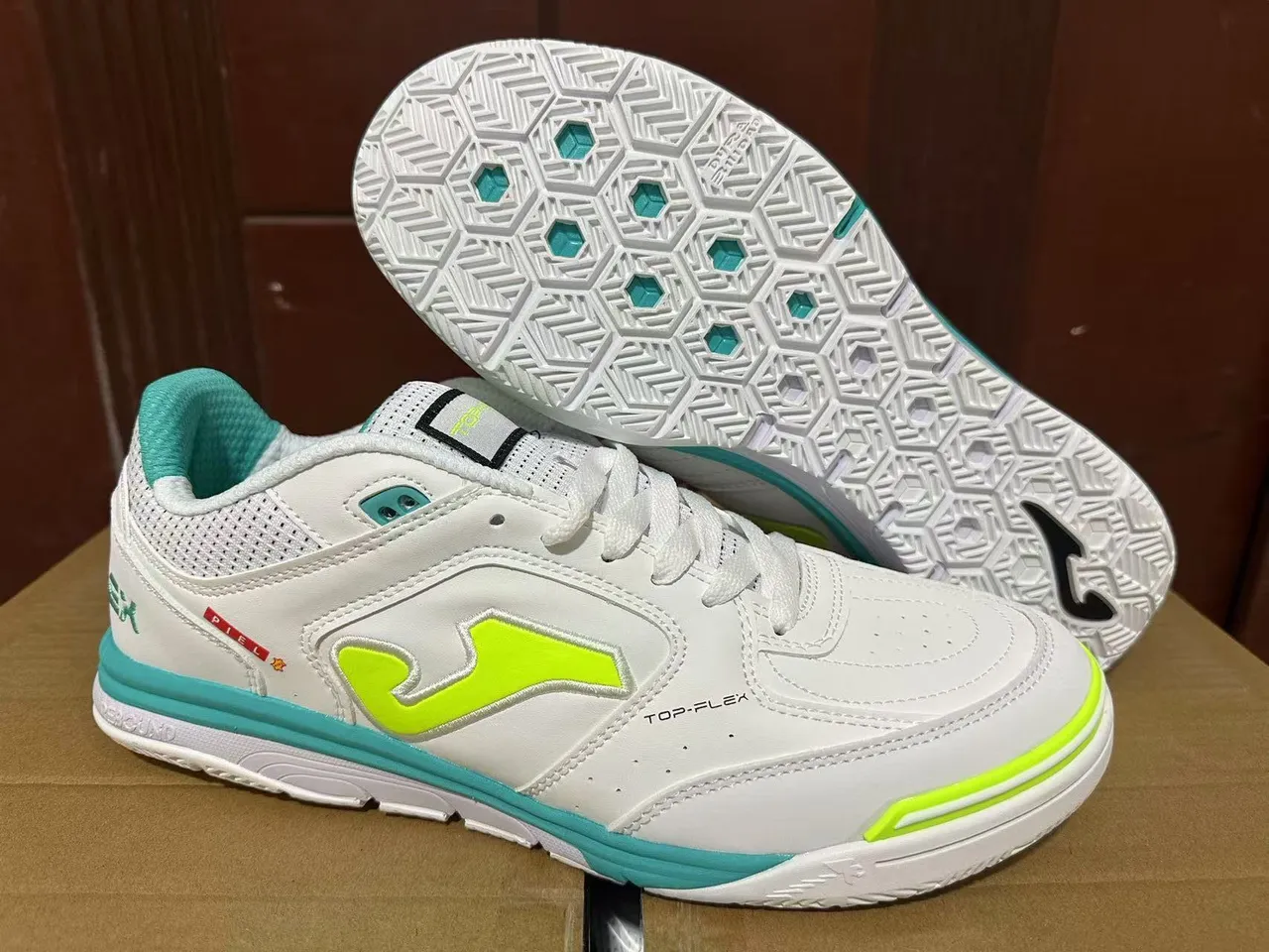Joma Top-Flex أحذية رياضية أسلوب حياة أبيض نيون أصفر تيل 3