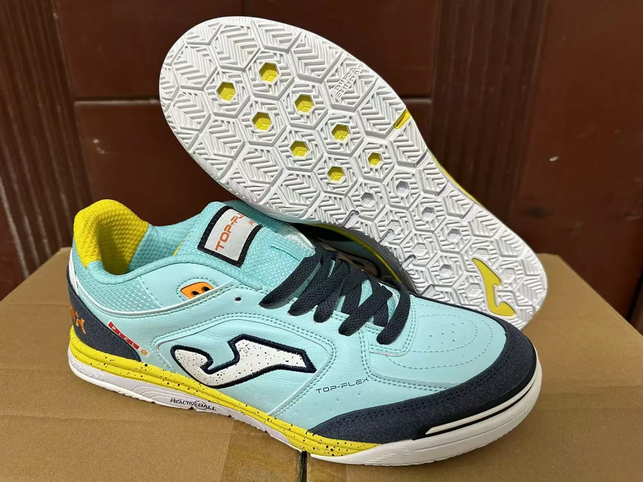 Joma Top-Flex أحذية رياضية أسلوب حياة أبيض نيون أصفر تيل 6