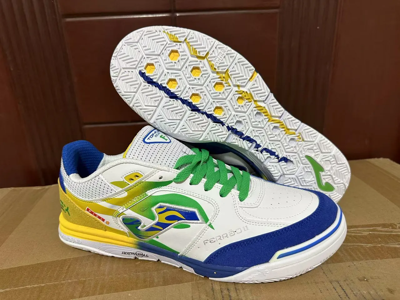 Joma Top-Flex أحذية رياضية أسلوب حياة أبيض نيون أصفر تيل 8