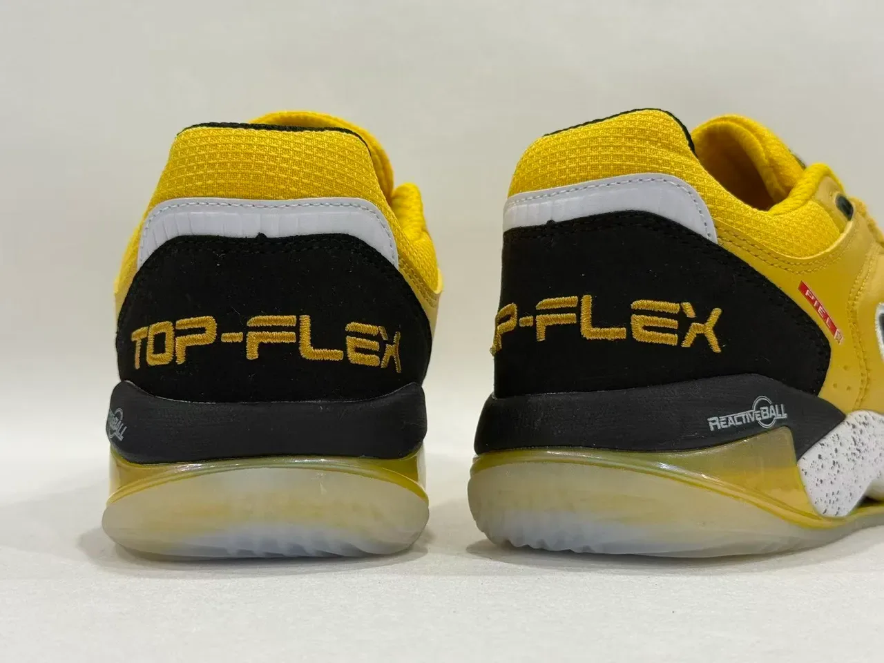 Joma Top-Flex Yellow Black Leather-and-Mesh Upper Sneakers 12