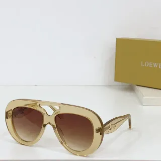 Loewe Aviator-Style Translucent Amber Gradient Sunglasses