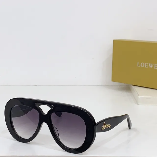 Loewe 飞行员风格 半透明琥珀渐变太阳镜 9