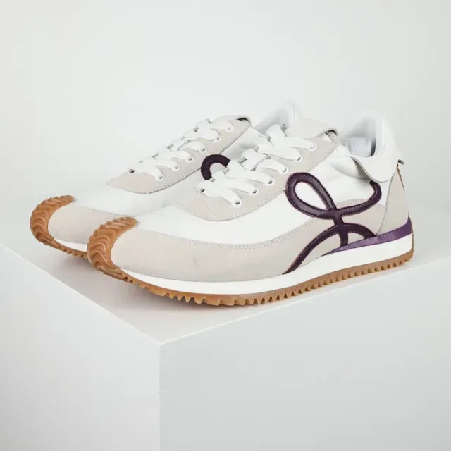 Loewe Flow Runner सफेद भूरे बैंगनी Anagram लाइफस्टाइल स्नीकर्स 2