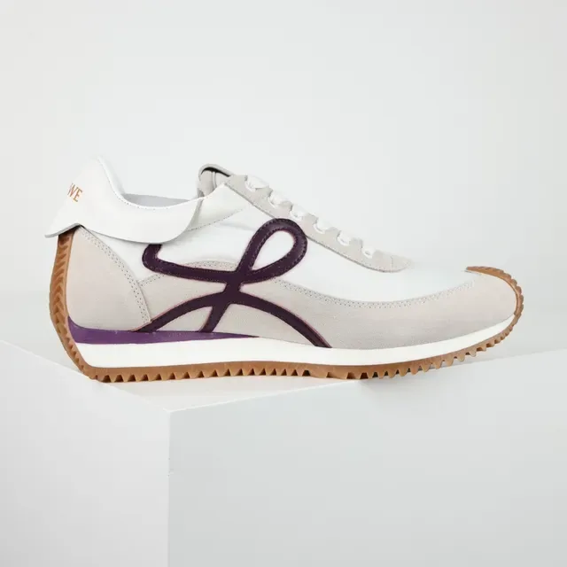 Loewe Flow Runner सफेद भूरे बैंगनी Anagram लाइफस्टाइल स्नीकर्स 7