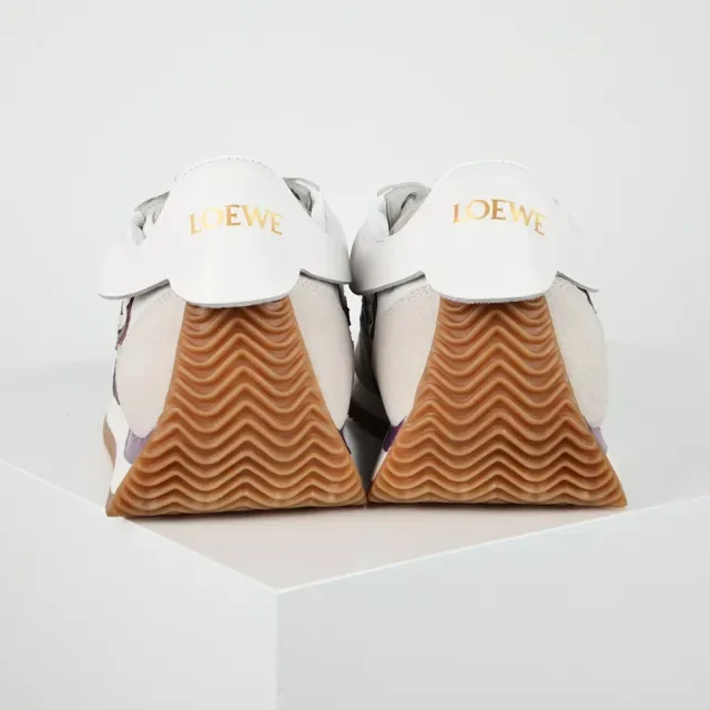 Loewe Flow Runner सफेद भूरे बैंगनी Anagram लाइफस्टाइल स्नीकर्स 8