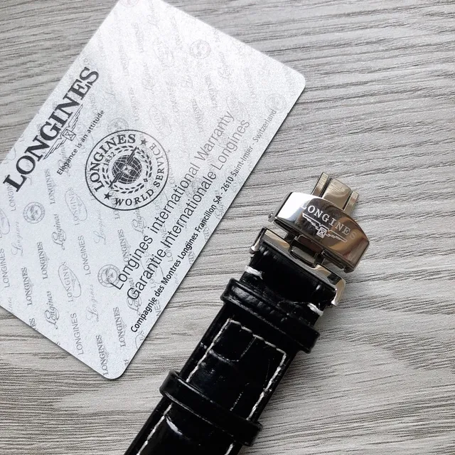 Longines भूरा चांदी क्लासिक ड्रेस गिलोशे डायल यांत्रिक घड़ी 2