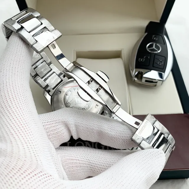 Longines Hydroconquest 黑色表盘 不锈钢 机械腕表 2