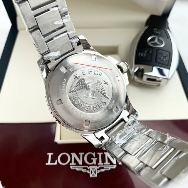 Longines Hydroconquest 黑色表盘 不锈钢 机械腕表 3