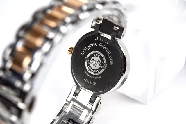 Longines Silver Gold Two-Tone Stainless Steel Moon Phase Complication Mechanical Watch 6