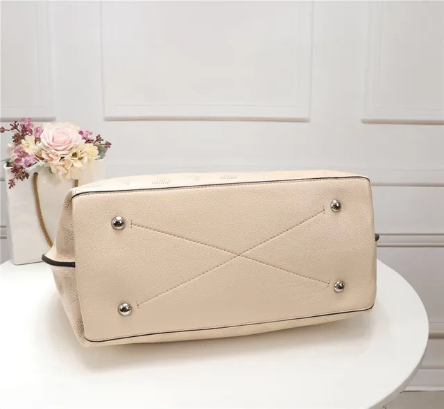 Louis Vuitton Beige Brown Perforated Monogram Leather Braided Top Handle Handbag 15