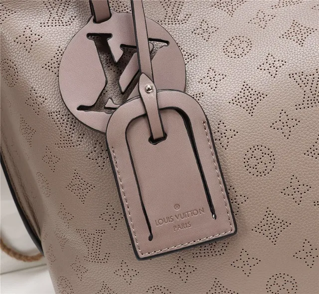 Louis Vuitton Beige Brown Perforated Monogram Leather Braided Top Handle Handbag 23