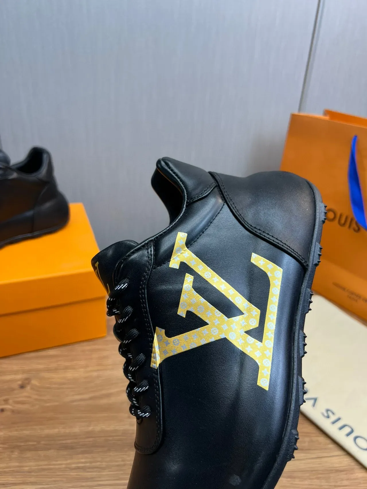 Louis Vuitton Black and Gold Monogram Lifestyle Sneaker 3