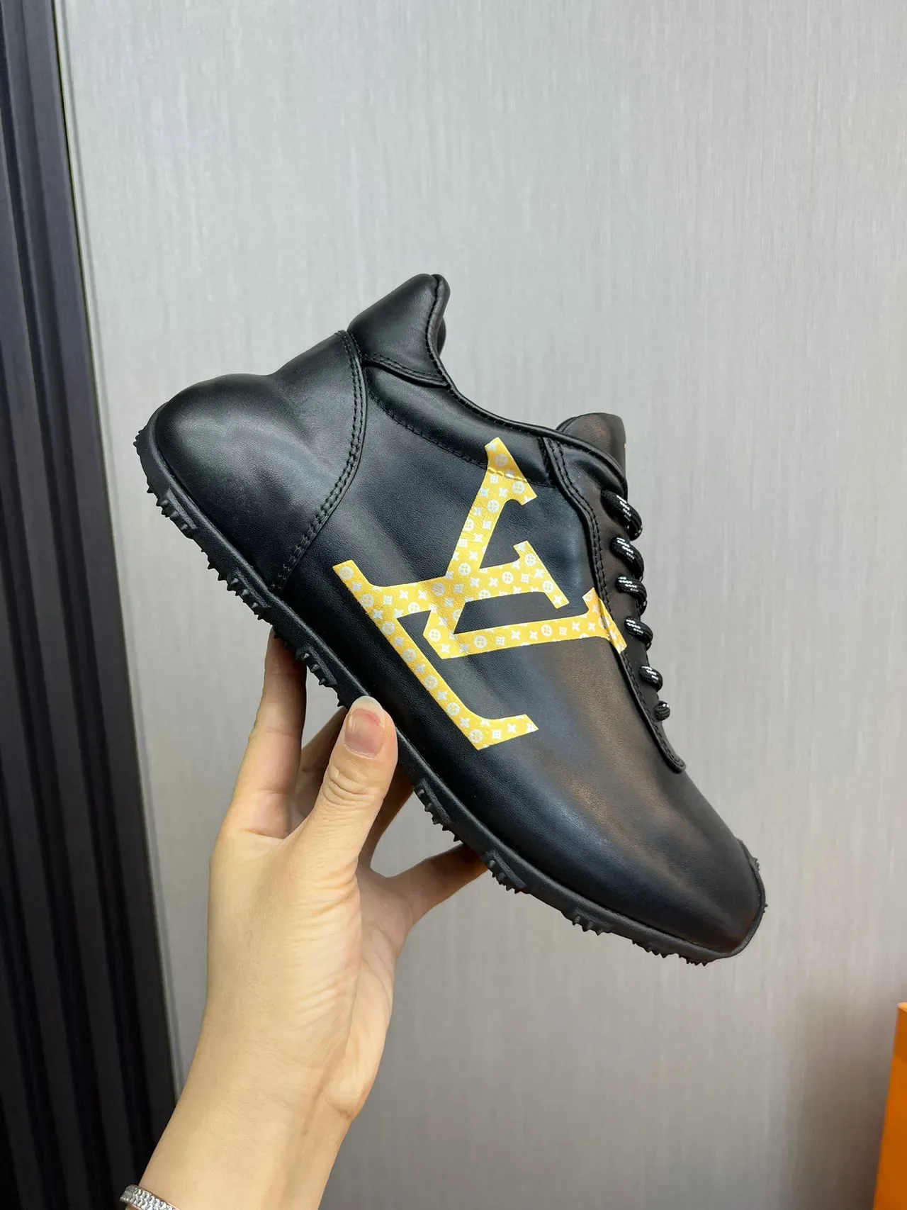 Louis Vuitton Black and Gold Monogram Lifestyle Sneaker 4