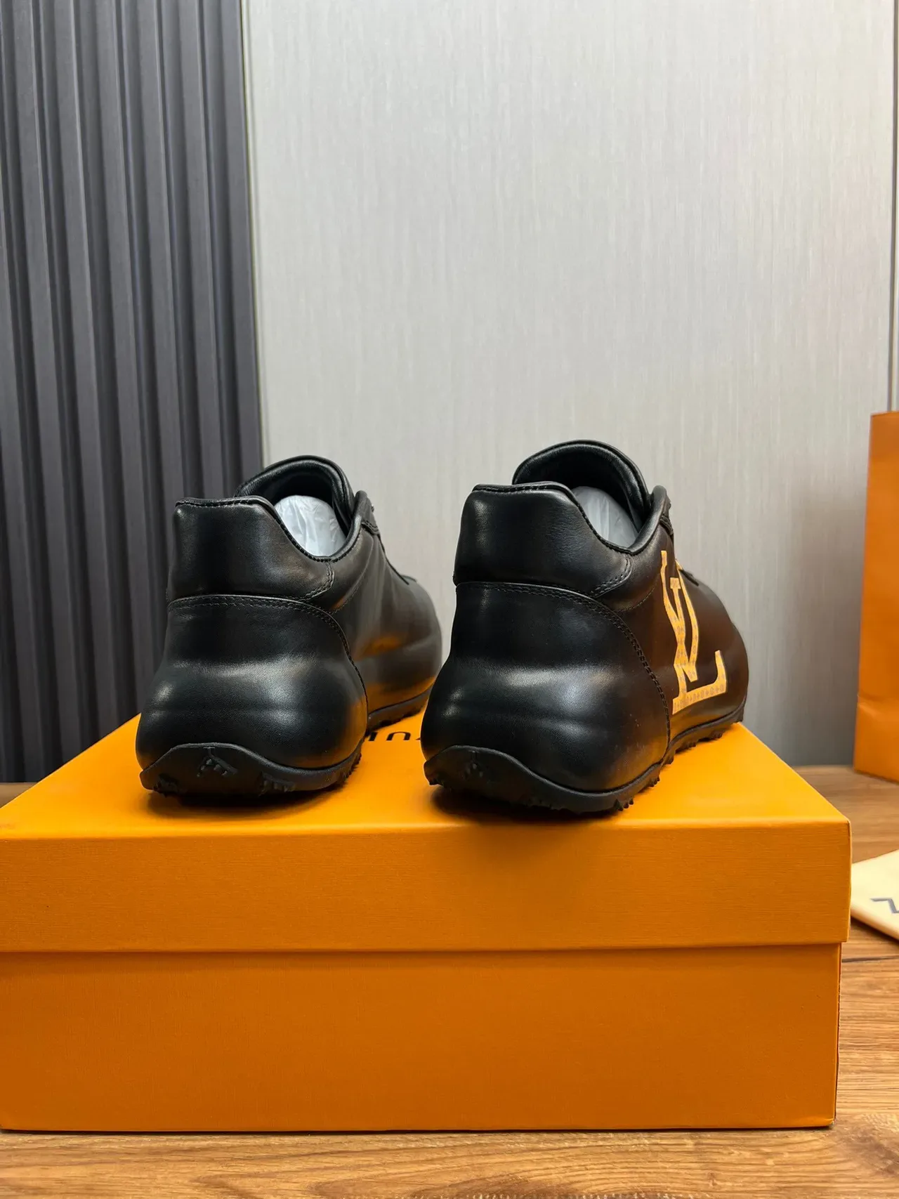 Louis Vuitton Black and Gold Monogram Lifestyle Sneaker 7