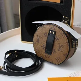 लुई विटन Boîte Chapeau गोल भूरा Monogram Canvas टोट बैग