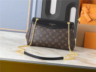 حقيبة لويس فيتون بني بيج مع غطاء علوي مطبوعة قماش سلاسل 7