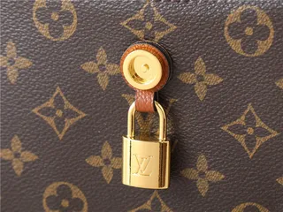 حقيبة لويس فيتون بني بيج مع غطاء علوي مطبوعة قماش سلاسل 22