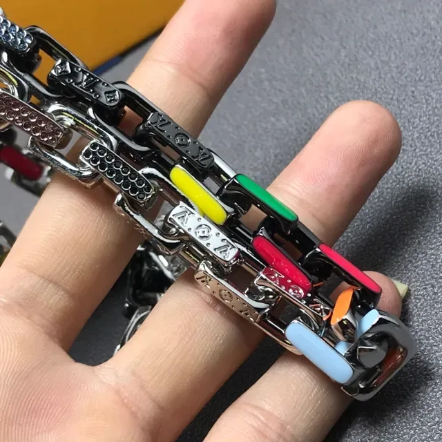 Louis Vuitton Chain Reaction Multicolor Enamel Bracelet 4