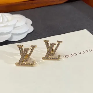 لويس فيتون بافيه كريستال مونوغرام LV ذهبي قراط أذن
